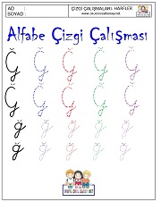 h harfi çizgi çalışması